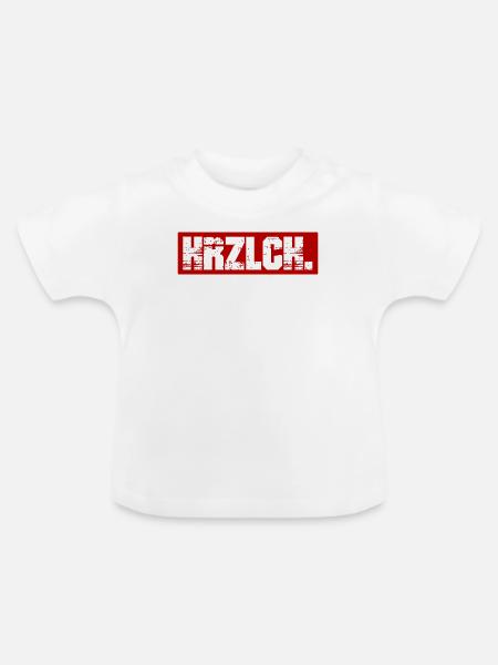 Gute Laune Und Herzlichkeit - Baby Bio-T-Shirt mit Rundhals - Weiß