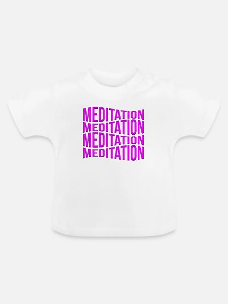 meditation - Baby Bio-T-Shirt mit Rundhals - Weiß