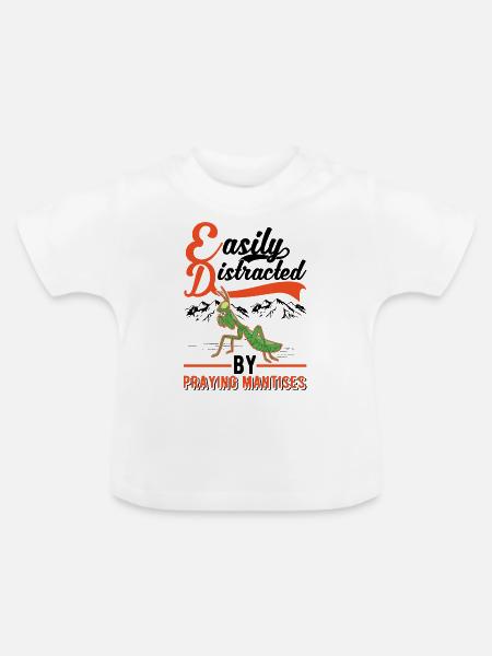 Gottesanbeterin Praying Mantis Fangschrecke - Baby Bio-T-Shirt mit Rundhals - Weiß