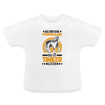 Irish Tinker Perfume Glitter Tinker Horse - Baby Organic T-Shirt with Round Neck - white - Front