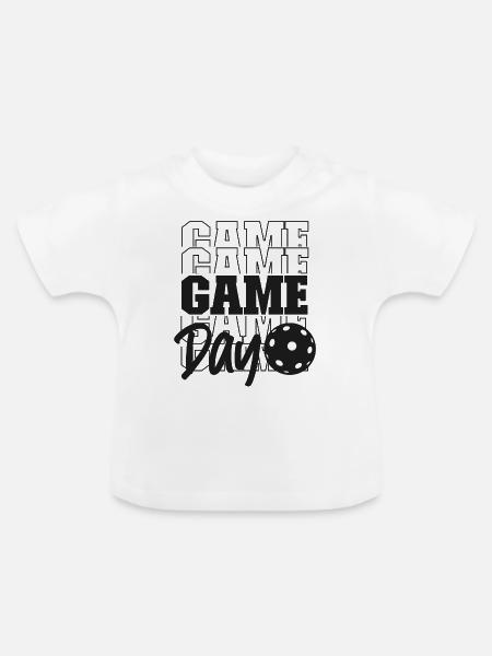 Pickleball Game Day - Baby Bio-T-Shirt mit Rundhals - Weiß