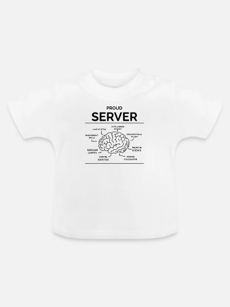 Kellner Kellnerin Restaurantfachfrau - Baby Bio-T-Shirt mit Rundhals - Weiß