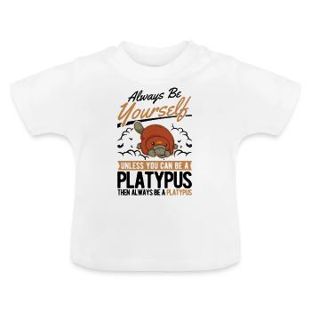 Ornithorynque Cadeau Ornithorynque - T-shirt bio col rond Bébé - blanc - Devant