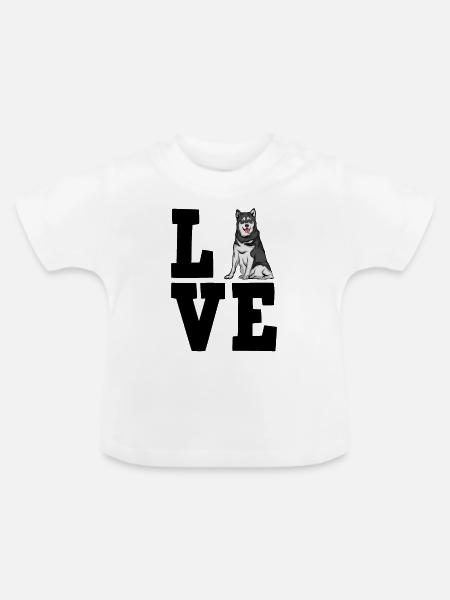Alaskan Malamute - Baby Bio-T-Shirt mit Rundhals - Weiß