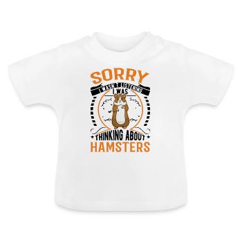 Hamster Hamster Roue Golden Hamster Hamster - T-shirt bio col rond Bébé - blanc - Devant