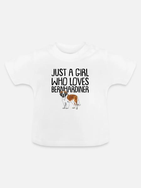 Bernhardiner - Baby Bio-T-Shirt mit Rundhals - Weiß