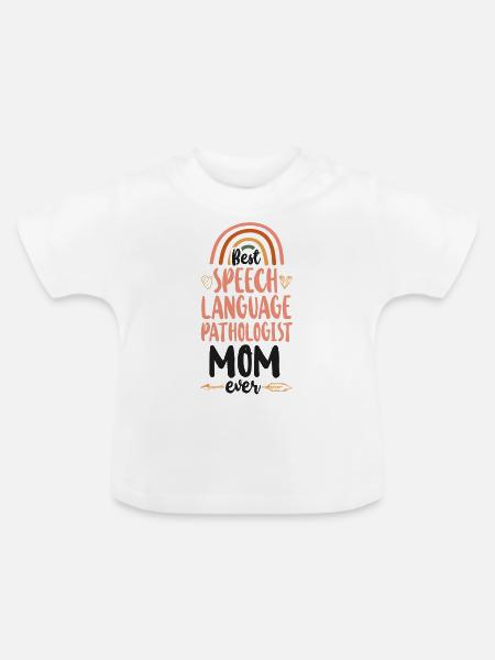 Speech Therapist Therapy Assistant - Baby Bio-T-Shirt mit Rundhals - Weiß