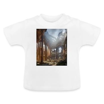 Griechische Mythology Tempel Ruinen Griechenland - Baby Bio-T-Shirt mit Rundhals - Weiß - Vorne