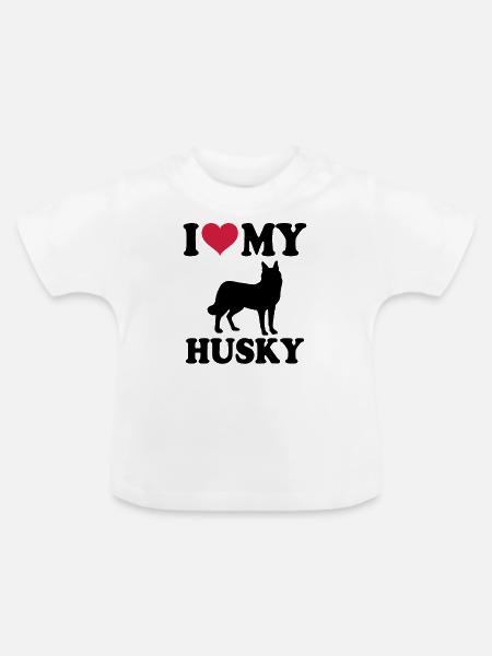 Husky - Baby Bio-T-Shirt mit Rundhals - Weiß