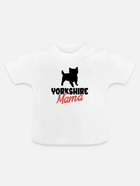 Yorkshire Terrier - Baby Bio-T-Shirt mit Rundhals - Weiß