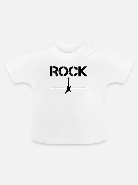 rock - Baby Bio-T-Shirt mit Rundhals - Weiß