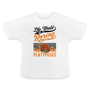Ornithorynque Cadeau Ornithorynque - T-shirt bio col rond Bébé - blanc - Devant