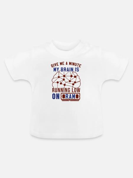 Lustiger IT-Support - Baby Bio-T-Shirt mit Rundhals - Weiß