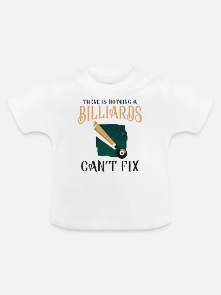 Billiards Pool Player Ball There - Baby Bio-T-Shirt mit Rundhals - Weiß