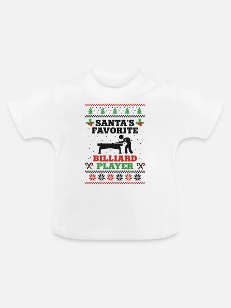 Billiards Pool Player Ball - Baby Bio-T-Shirt mit Rundhals - Weiß
