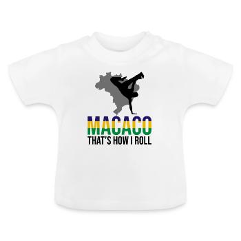 Brasilianische Kampfkunst für Capoeira Instrumente - Baby Bio-T-Shirt mit Rundhals - Weiß - Vorne