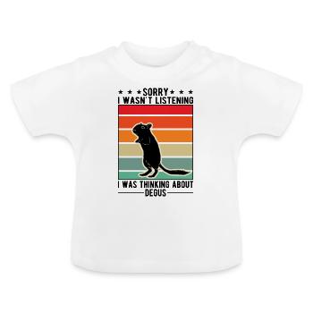 Degu Cadeau Arbuste Rat Forest Degu - T-shirt bio col rond Bébé - blanc - Devant