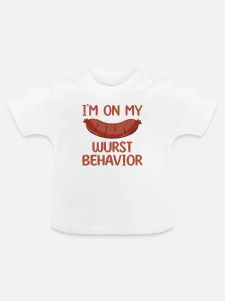 Retro Fährschiff Bekleidung Containerschiff - Baby Bio-T-Shirt mit Rundhals - Weiß