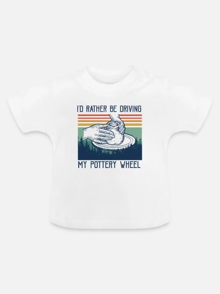 Töpfern und Töpferei - Baby Bio-T-Shirt mit Rundhals - Weiß
