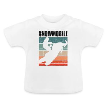 Motoneige Vintage - T-shirt bio col rond Bébé - blanc - Devant
