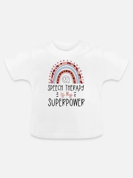 Speech Therapist Therapy Assistant - Baby Bio-T-Shirt mit Rundhals - Weiß