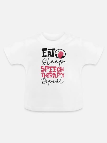 Speech Therapist Therapy Assistant - Baby Bio-T-Shirt mit Rundhals - Weiß