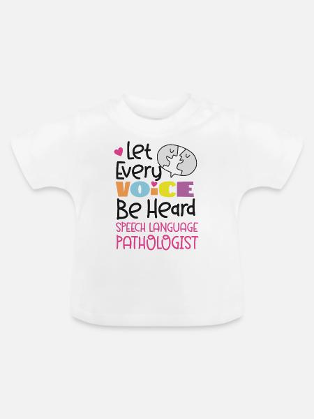 Speech Therapist Therapy Assistant - Baby Bio-T-Shirt mit Rundhals - Weiß