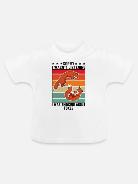 Fuchs Geschenk Rotfuchs - Baby Bio-T-Shirt mit Rundhals - Weiß