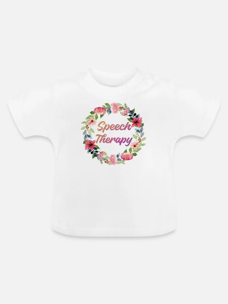 Speech Therapist Therapy Assistant - Baby Bio-T-Shirt mit Rundhals - Weiß