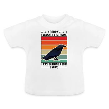 Crow Raven Crow Crow Husbandry Crow Breeder - Baby Organic T-Shirt with Round Neck - white - Front