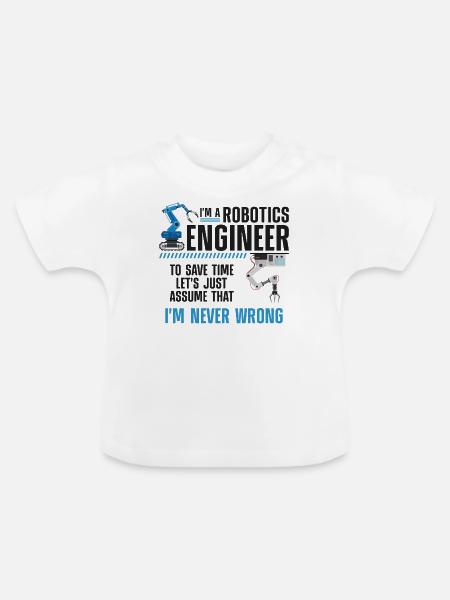 Robot Robotics Engineer I'm A - Baby Bio-T-Shirt mit Rundhals - Weiß