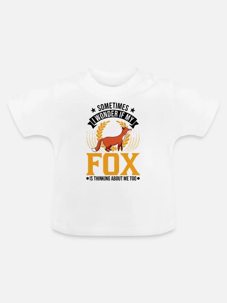 Fuchs Geschenk Rotfuchs - Baby Bio-T-Shirt mit Rundhals - Weiß