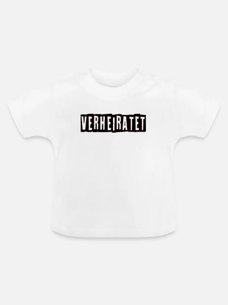 Verheiratet - Baby Bio-T-Shirt mit Rundhals - Weiß