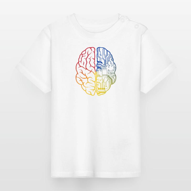 Programmeur HTML - Développeur Programmation Brain Fun T-shirt bio col rond Bébé