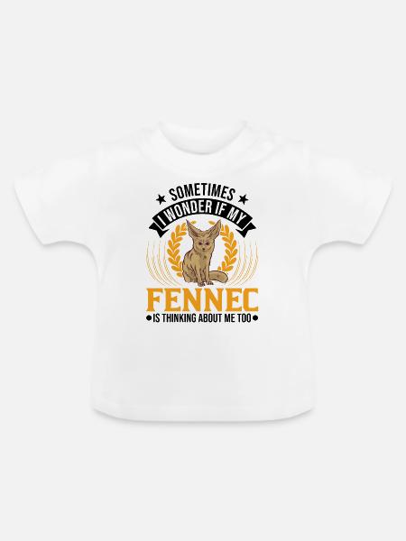 Fennek Geschenk Fennec Wüstenfuchs - Baby Bio-T-Shirt mit Rundhals - Weiß