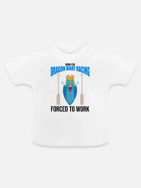 Drachenbootfahren-Thema für Drachenbootpaddeln - Baby Bio-T-Shirt mit Rundhals - Weiß