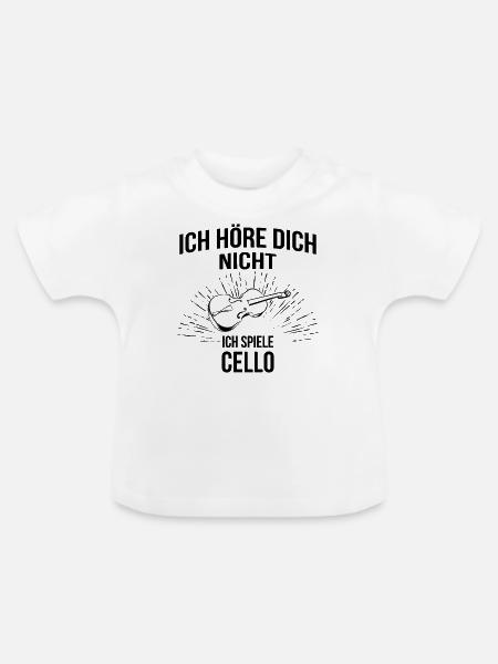 Cello Cellospieler Cellist - Baby Bio-T-Shirt mit Rundhals - Weiß