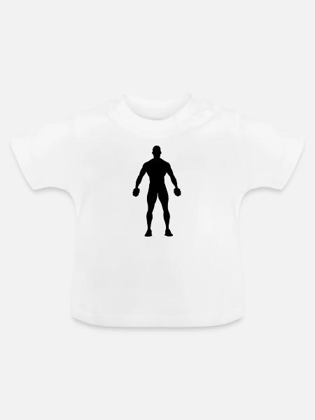 Fitness - Baby Bio-T-Shirt mit Rundhals - Weiß