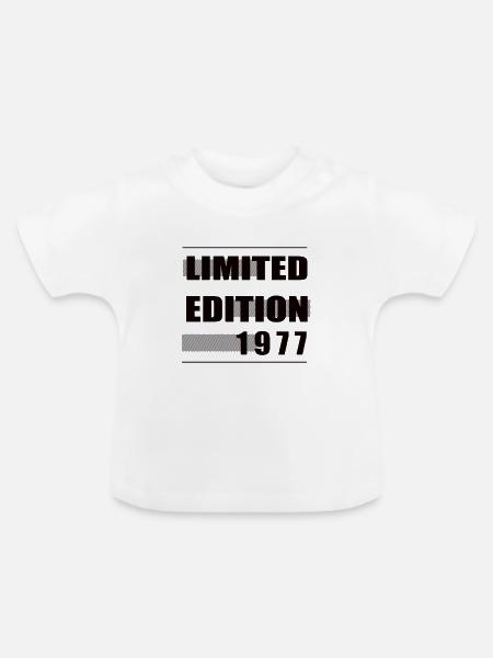 Limited Edition 1977 - Baby Bio-T-Shirt mit Rundhals - Weiß