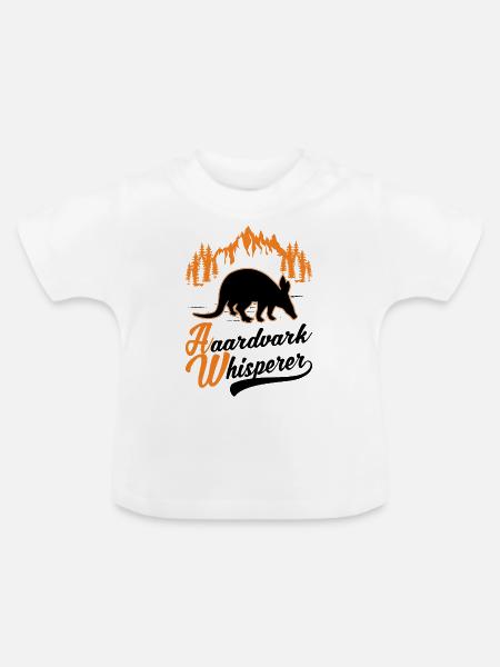 Erdferkel Flüsterer Aardvark Whisperer - Baby Bio-T-Shirt mit Rundhals - Weiß
