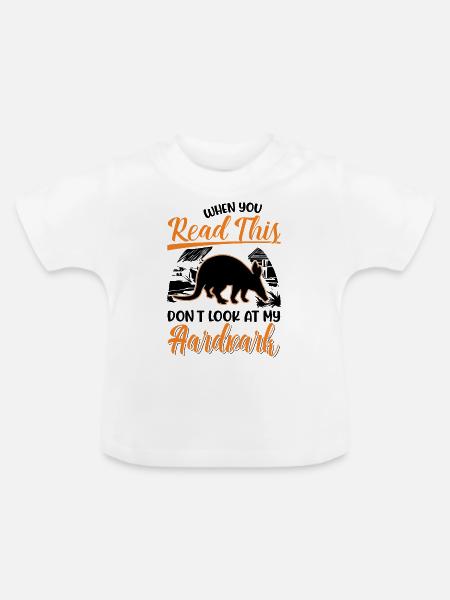 Erdferkel Geschenk Aardvark - Baby Bio-T-Shirt mit Rundhals - Weiß
