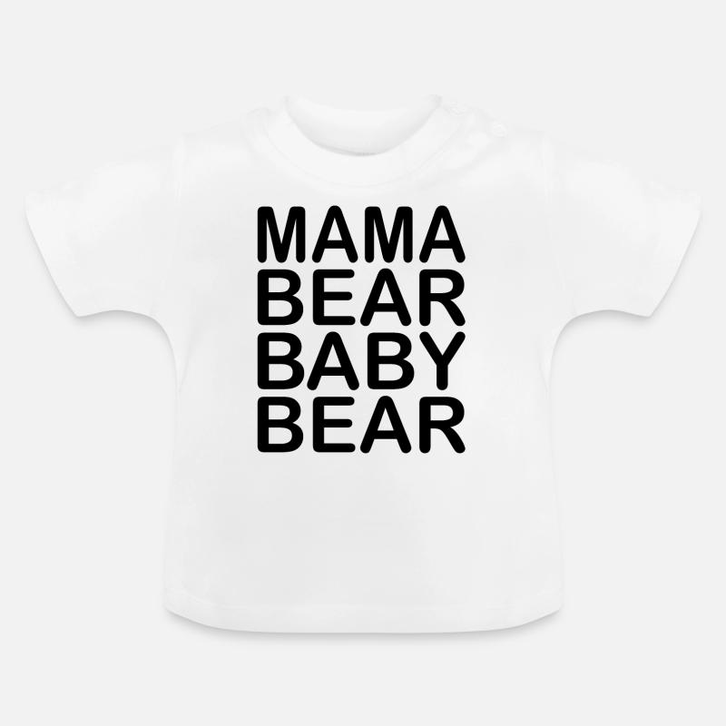 Maman Ours Bébé Ours - T-shirt bio col rond Bébé - blanc