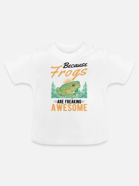 Frosch Geschenk Laubfrosch - Baby Bio-T-Shirt mit Rundhals - Weiß