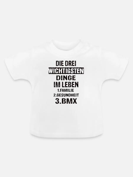 Bmx - Baby Bio-T-Shirt mit Rundhals - Weiß