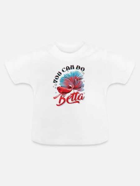 Haltung Von Betta-fischen - Baby Bio-T-Shirt mit Rundhals - Weiß