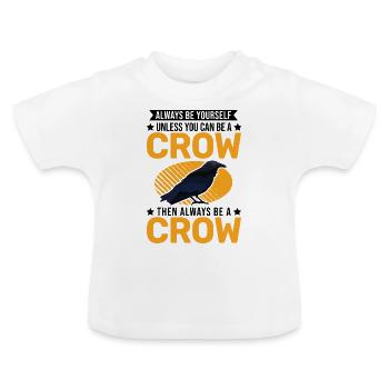 Crow Raven Crow Crow Husbandry Crow Breeder - Baby Organic T-Shirt with Round Neck - white - Front