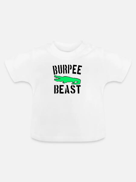 Burpee Beast - Baby Bio-T-Shirt mit Rundhals - Weiß