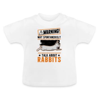 Lapin lapin lapin lapin - T-shirt bio col rond Bébé - blanc - Devant
