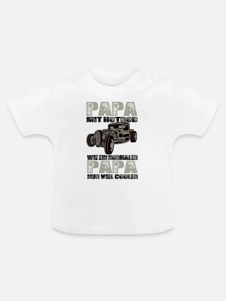 Hotrod - Baby Bio-T-Shirt mit Rundhals - Weiß