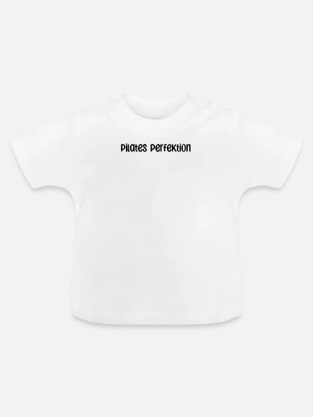 Pilates - Pilates Perfektion - Baby Bio-T-Shirt mit Rundhals - Weiß
